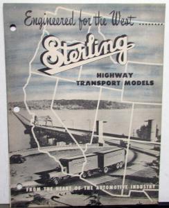 1949 Sterling Truck Dealer Sales Brochure Highway Transport Models Orig