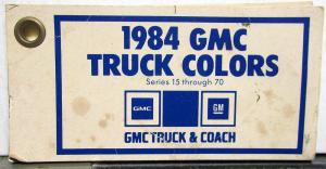 1984 GMC Truck Dealer Salesmens Pocket Color Paint Chips Samples Display