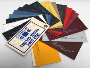 1984 GMC Truck Dealer Salesmens Pocket Color Paint Chips Samples Display