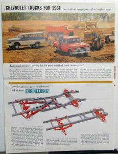 1961 Chevrolet Truck Full Line Models & Specifications Sales Folder Original