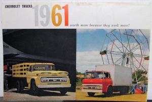 1961 Chevrolet Truck Full Line Models & Specifications Sales Folder Original