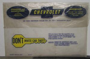 1966-1968 Chevrolet Owners Manual Glove Box Bag Camaro Corvette Chevelle Pickup