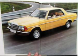 1981 Mercedes Benz Foreign Dealer German Text Sales Brochure 230 280 CE