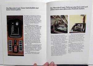 1981 Mercedes Benz Foreign Dealer German Text Sales Brochure 230 280 CE