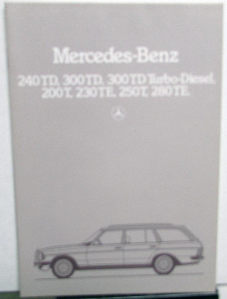 1981 Mercedes Benz Foreign Dealer German Text Brochure 240 300 TD 230 280 TE