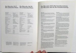 1981 Mercedes Benz Foreign Dealer German Text Brochure 240 300 TD 230 280 TE