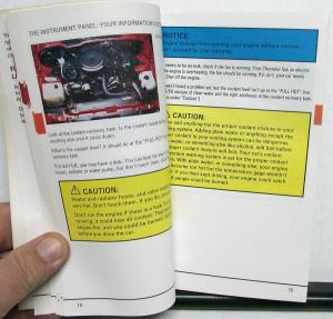 1990 Chevrolet Camaro Owners Manual Care & Op Instructions RS IROC Original