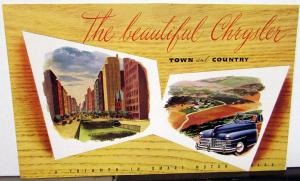 1946 Chrysler Sales Brochure Features Town and Country Woody Windsor New Yorker