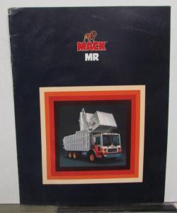 1978 Mack Truck MR Series Refuse Sales Brochure Garbage Refuse Fuel Construction