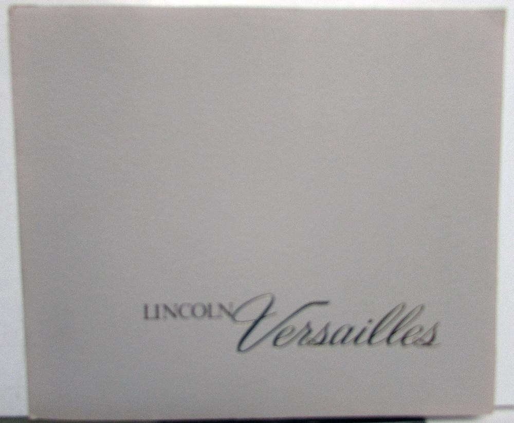 1977 Lincoln Versailles Dealer Prestige Sales Brochure Features Options Specs