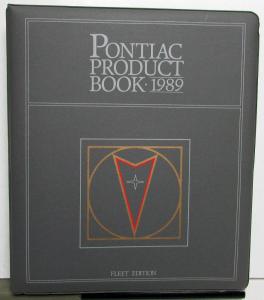 1989 Pontiac Product Guide Data Book Fleet Edition Firebird Grand Prix Safari