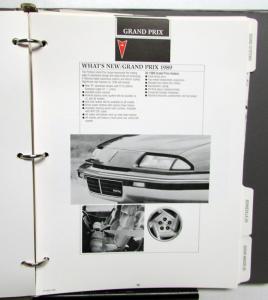 1989 Pontiac Product Guide Data Book Fleet Edition Firebird Grand Prix Safari