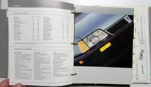 1988 Pontiac Product Dealer Album Data Book Fiero Firebird Grand Prix Safari