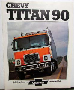1974 Chevrolet Titan 90 Big Truck Tilt Cab Dealer Sales Brochure