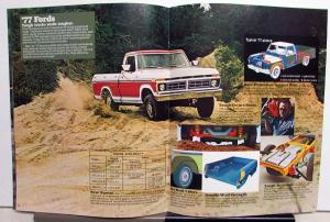 1977 Ford Pickups Dealer Sales Brochure F 100 250 350 Truck Models Original