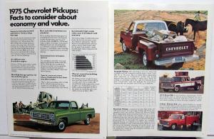 1975 Chevrolet Chevy Pickup CK 10 20 30 Truck Dealer Sales Brochure Original
