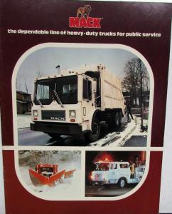 1980 Mack Truck Public Service Sales Brochure Refuse Roads & Street Fire