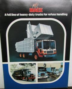 1980 Mack Truck Refuse Hauling Sales Brochure