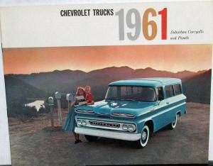 1961 Chevrolet Truck Suburban Carryalls and Panels Sales Brochure Original