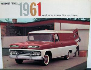 1961 Chevrolet Truck Suburban Carryalls and Panels Sales Brochure Original