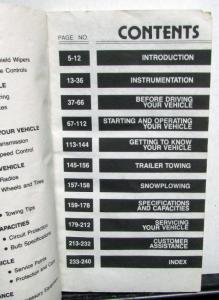 1989 Ford Ranger Truck Owners Manual Guide Care & Operation Instructions Orig