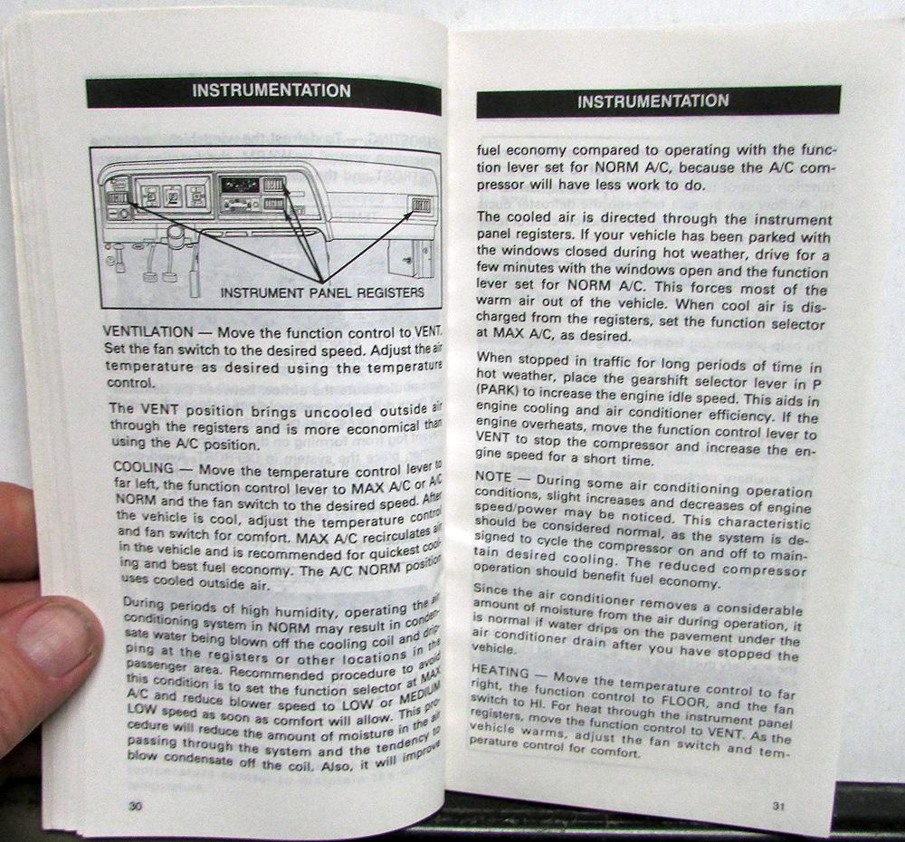 1990 FORD ECONOLINE CONVERSION VAN OWNERS MANUAL PDF visual data 3