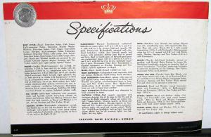 1949 Chrysler Original Sales Brochure Royal Windsor Newport Saratoga New Yorker