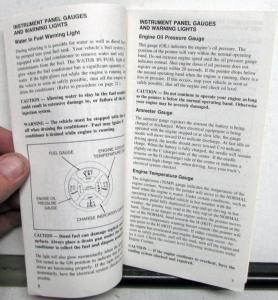 1985 Ford Bronco II & Ranger Truck 2.3L Diesel Engine Owners Manual Supplement