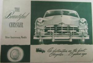 1949 Chrysler Original Sales Brochure  Royal Windsor Saratoga New Yorker