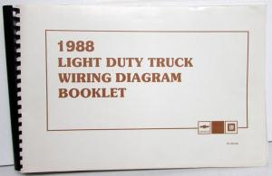 1988 Chevrolet Electrical Wiring Diagram Service Manual C/K Pickup R/V S/T More