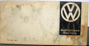 1964 Volkswagen Service Booklet With Partial Trim Plate