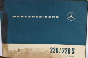 1962 Mercedes-Benz 220/220S Owners Manual