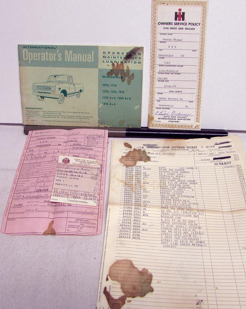 INTERNATIONAL TRUCK OWNERS MANUAL visual data 8