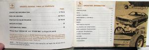 1968 American Motors AMX & Javelin Owners Manual With Packet