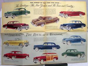 1950 Chrysler Sales Brochure Royal Windsor Saratoga New Yorker Town and Country