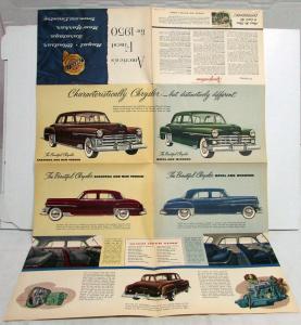 1950 Chrysler Sales Brochure Royal Windsor Saratoga New Yorker Town and Country