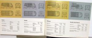 1963 Volkswagen Truck Panel Kombi Double Cab Pickup Sales Brochure