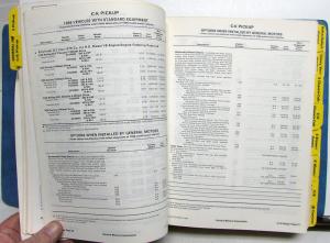 1986 Chevrolet Dealer Light Duty Truck Facts Data Book Pickup El Camino S10 Van