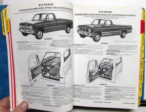 1987 Chevrolet Dealer Light Duty Truck Facts Data Book Pickup El Camino S10 Van