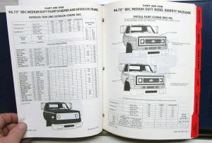 1982 Chevrolet Truck Dealer Data Book Medium Duty Vocational EZ Specs Options