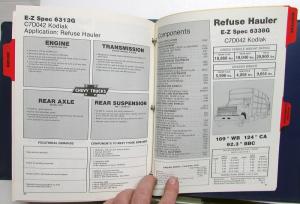 1982 Chevrolet Truck Dealer Data Book Medium Duty Vocational EZ Specs Options