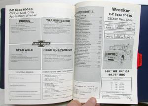 1982 Chevrolet Truck Dealer Data Book Medium Duty Vocational EZ Specs Options