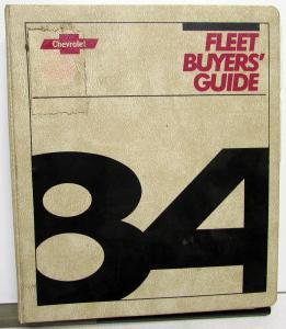 1984 Chevrolet Fleet Buyers Guide Data Book Album Car & Truck Features Options