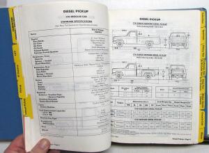 1981 Chevrolet Truck Dealer Data Book Light Duty Pickup El Camino Blazer Van Luv