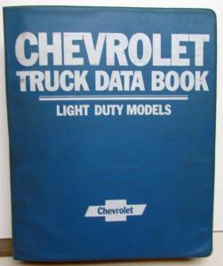 1980 Chevrolet Truck Data Book Sales Reference Light Duty Pickup El Camino Van