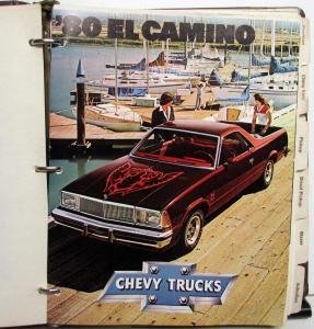 1980 Chevrolet Truck Dealer Sales Album Light Duty Pickup El Camino Van Blazer