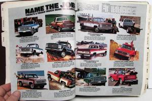 1980 Chevrolet Truck Dealer Sales Album Light Duty Pickup El Camino Van Blazer