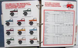 1976 GMC Truck Dealer Color & Trim Book Full Line Pickup Van Medium HD