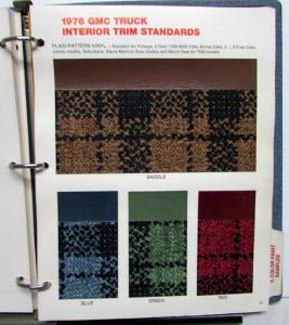 1976 GMC Truck Dealer Color & Trim Book Full Line Pickup Van Medium HD