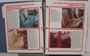 1976 GMC Truck Dealer Color & Trim Book Full Line Pickup Van Medium HD